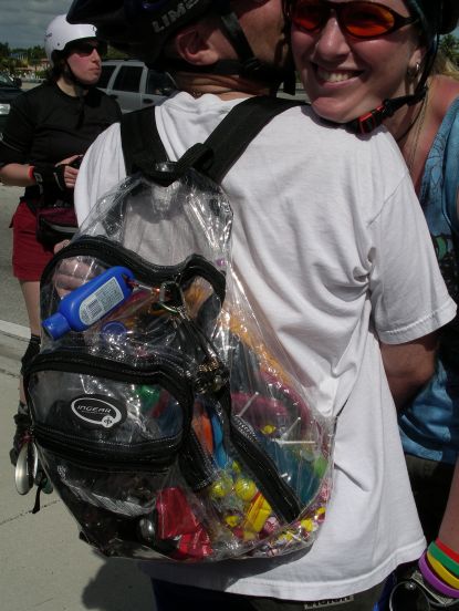 The candy boy getting a hug from the candy girl