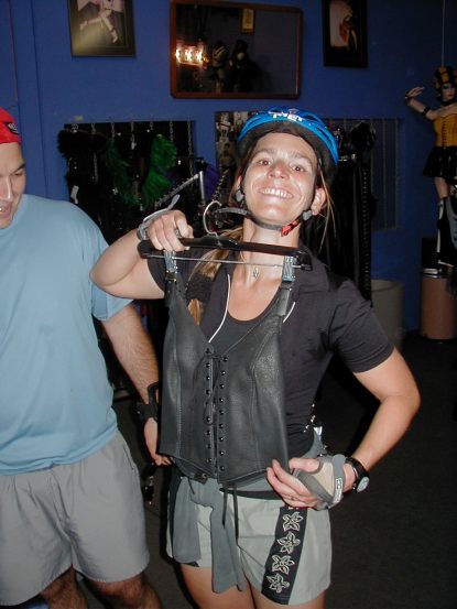Not Nina, she's found a nice leather outfit