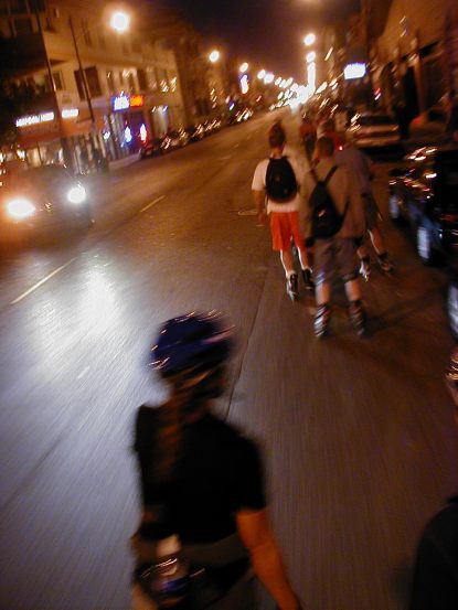 Back on the street.
