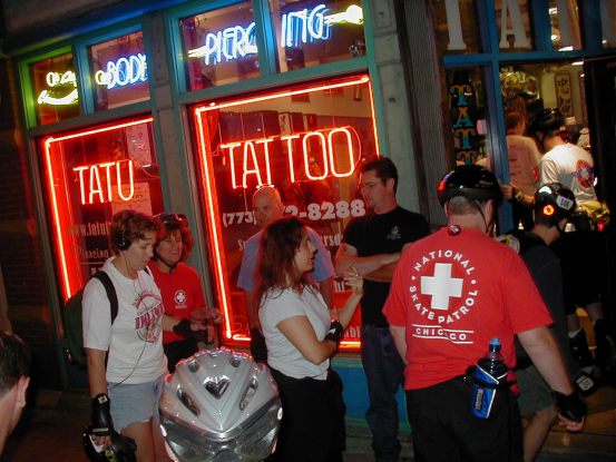 After a stop for a brew or two, it's off to see who's ready for some body art.