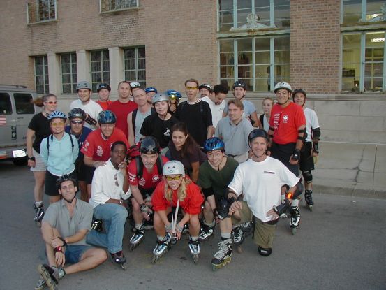 Belated group shot from motor row.