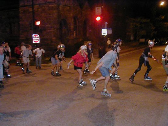 Skating east on the country's most famous Westbound Highway, Route 66