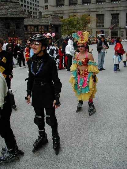 Spooky skaters begin to roll into what Hiz Honor da Mayor would call, 