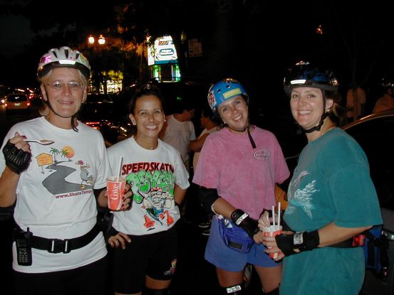 Florida gals blowing the boys off for a skating adventure in Chicago.