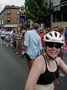 Jamie flashing her ... <br> winning smile and a rainbow of beads