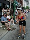 Heidi working the crowd