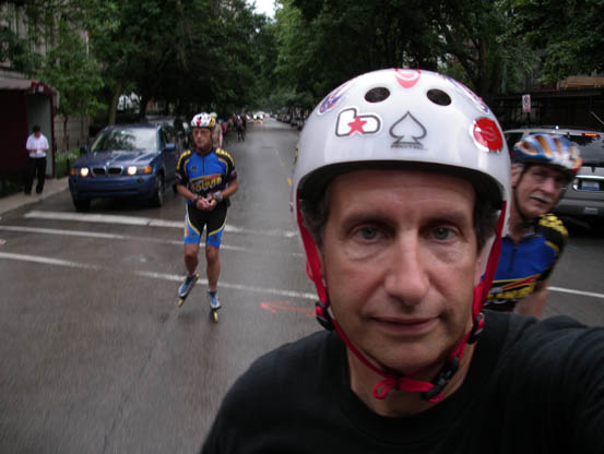 That's me, in front not in, the spandex for a change.