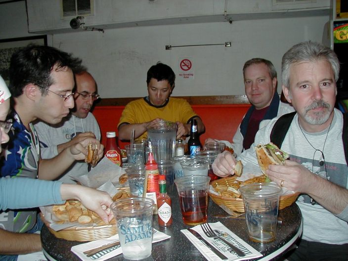 Ah, filling, artery cloggers at Melvin's. It is summer again. Thanks for all the fries David, they were a good hold over.
