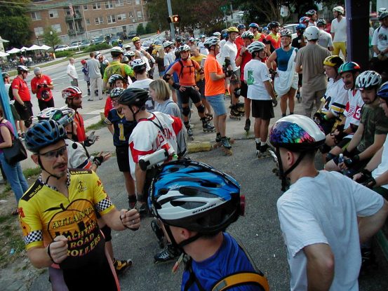 The scene outside Skate Escape. You know that first hill always has me huffing and puffing. It must be a steep or something.
