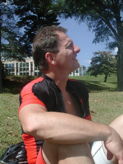 Rockford buddy Kurt, looking happy after a great day on the road.