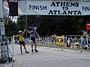 Tom McCue looking at the finish line for something like the 11th time.