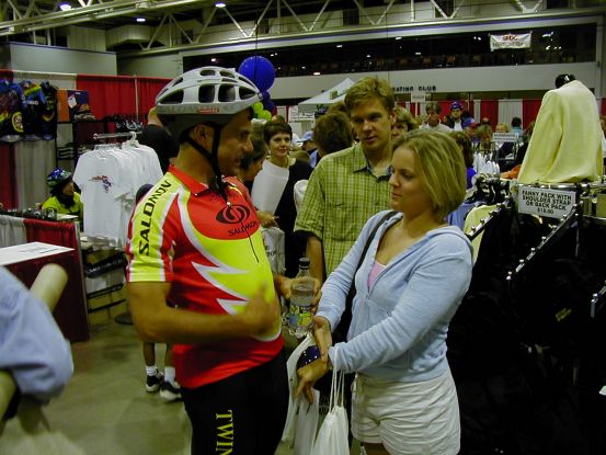 Eddy checks Julie out, or is that the other way around?