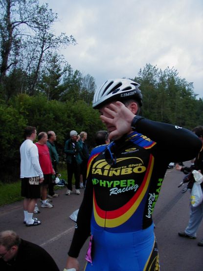 Brad showing his shyer self, maybe he just forgot to brush his teeth.