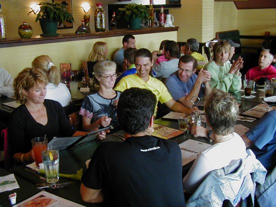 They do look like a happy couple don't they? And there is Herman way at the far end of the table. He had such a fast time he wore his legs down to nubs.