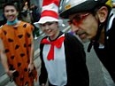 Fred Flintstone and The Cat in the Hat join the bobarazzi and group.