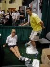 Nothing like getting your feet massaged by one of the country's best skaters, female skaters, Debbie Rice.